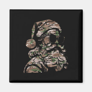 Camouflage Christmas Sungles Silhouette Multi Camo Magnet