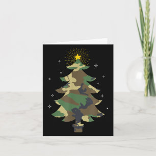 Camouflage Christmas Tree Camo Print Christmas Tre Card