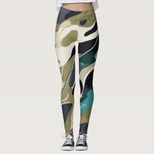 Camouflage colours background design Leggings