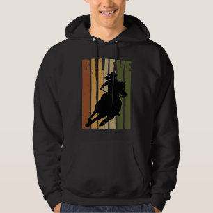 Camouflage Cowgirls Barrel Racing Believe Vintage Hoodie