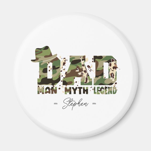 Camouflage "Dad – Man, Myth, Legend" Magnet (Front)