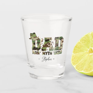 Camouflage "Dad – Man, Myth, Legend" Shot Glass