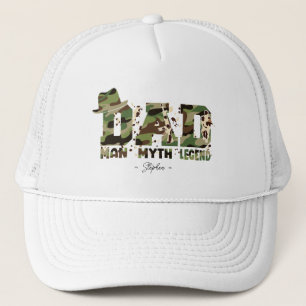 Camouflage "Dad – Man, Myth, Legend" Trucker Hat