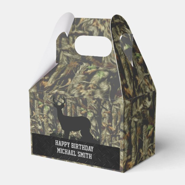 Camouflage Deer Hunting Men's Birthday Favour Boxe Box (Front Side)