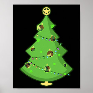 Camouflage Design Camo Christmas Poster