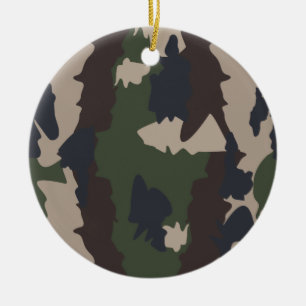 Camouflage design ceramic tree decoration