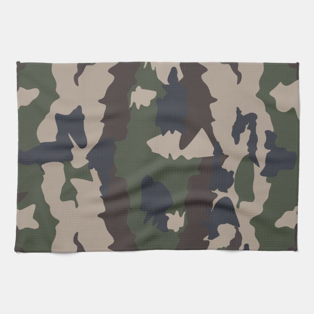 Camouflage design tea towel (Horizontal)