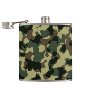 Camouflage Design Top Hip Camo Whiskey Hip Flask