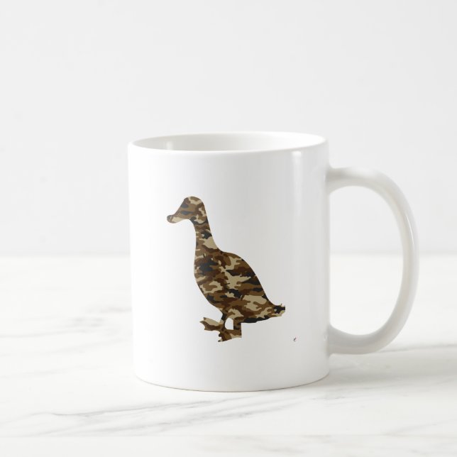 Camouflage Duck Silhouette Coffee Mug (Right)