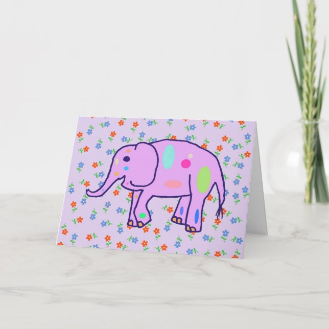 Camouflage Elephant card (Front)