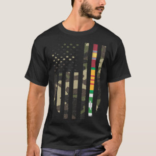Camouflage Flag American USA Patriotic US Vietnam  T-Shirt