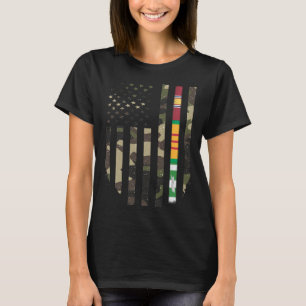 Camouflage Flag American USA Patriotic US Vietnam T-Shirt