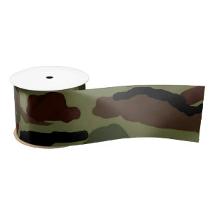 Camouflage Full Pattern Satin Ribbon