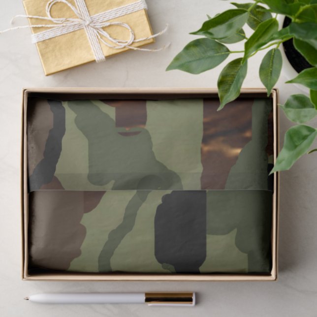 Camouflage Full Pattern Tissue Paper (Gift)