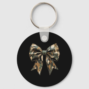 Camouflage Girls Camo Bow Camo Coquette Bow Huntin Key Ring