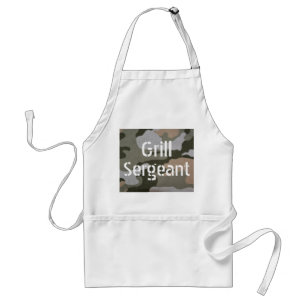 Camouflage Green Grill Sergeant Cooking Apron