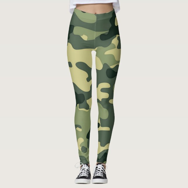 camouflage green leggings (Front)