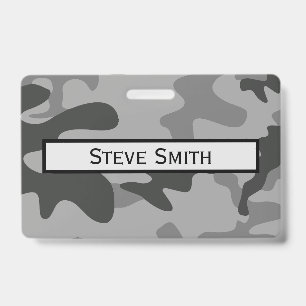 Camouflage Grey Accessories ID Badge