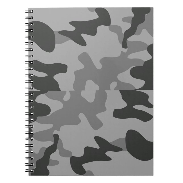Camouflage Grey Accessories Notebook (Front)