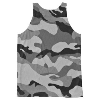 Camouflage grey All-Over print singlet