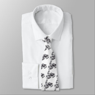 Camouflage Grey Snowmobiler Tie