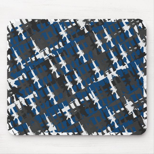 Camouflage Gun Computer Games Style Cool Military Mouse Pad (Front)