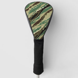 Camouflage Hakki spotted striped pattern Golf Head Cover