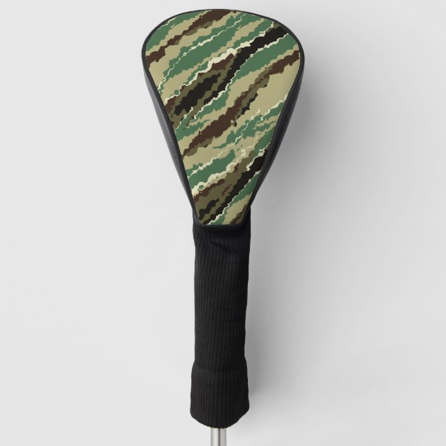 Camouflage Hakki spotted striped pattern Golf Head Cover (Front)