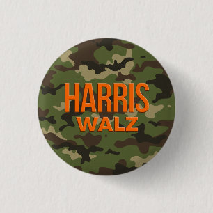 Camouflage Harris Walz 2024 3 Cm Round Badge