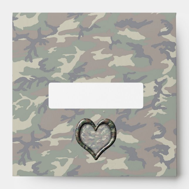 Camouflage Heart Envelopes (Front)