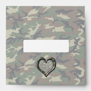 Camouflage Heart Envelopes