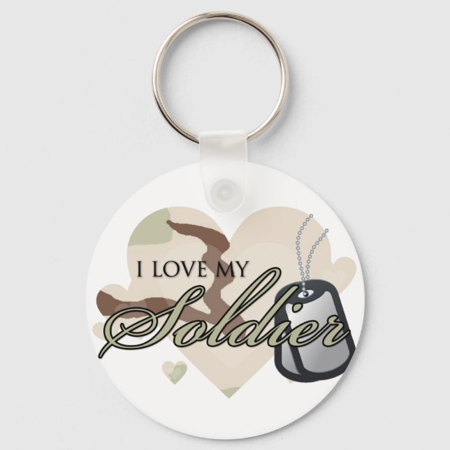 Camouflage Heart Key Ring (Front)