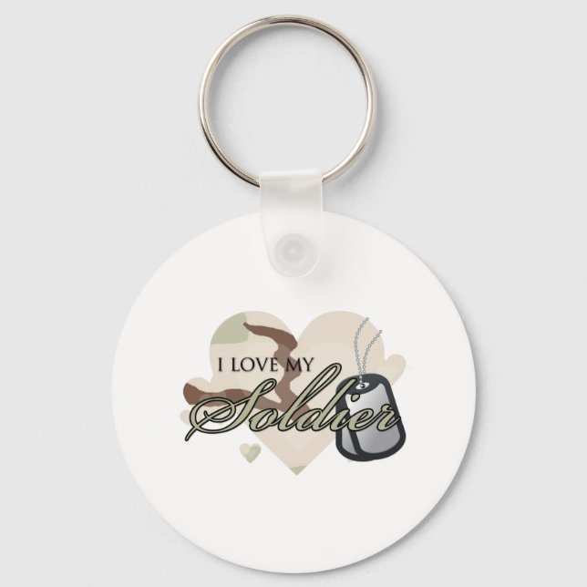 Camouflage Heart Key Ring (Front)