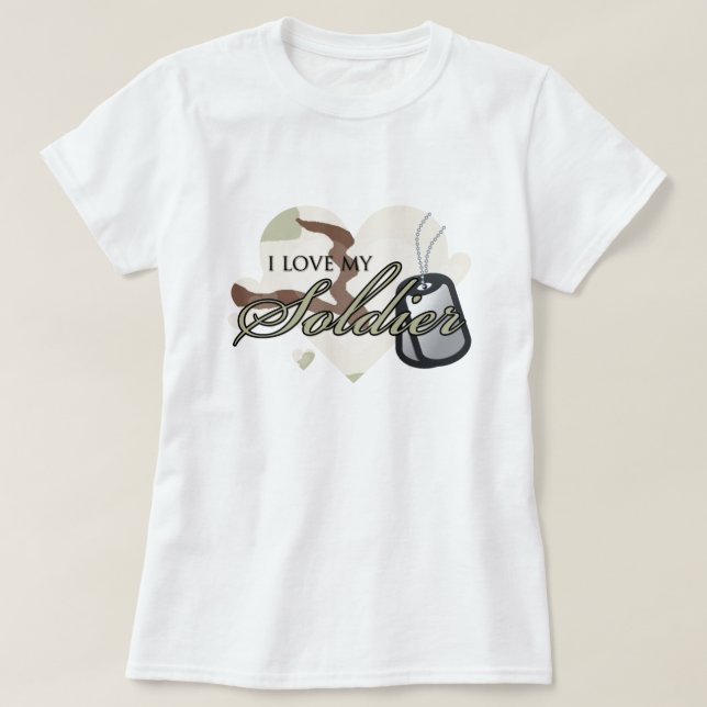 Camouflage Heart T-Shirt (Design Front)