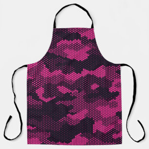 Camouflage hexagonal, military texture background apron