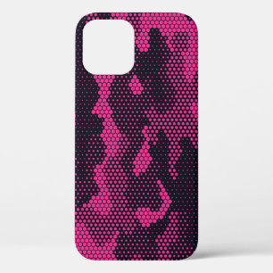 Camouflage hexagonal, military texture background iPhone 12 case