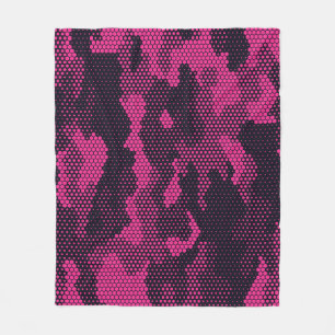 Camouflage hexagonal, military texture background fleece blanket
