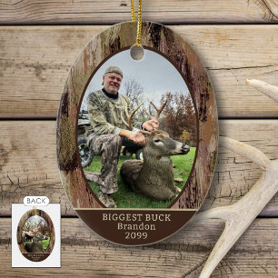 Camouflage Hunting 2 Photos Personalised Ceramic Ornament