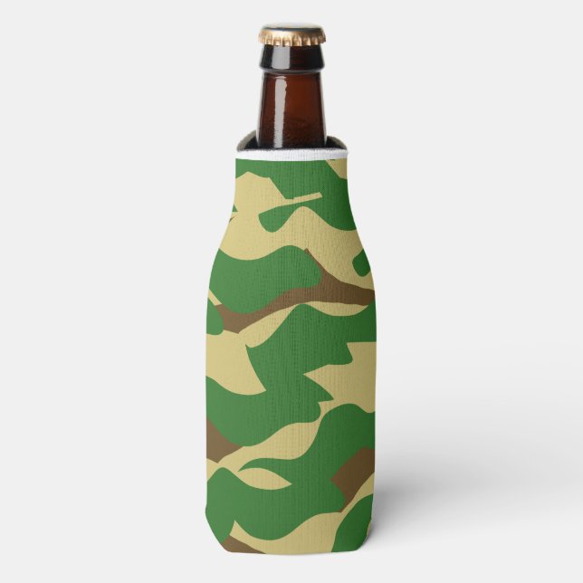 Camouflage Insulated Bottle Cooler/Koosie Cooler (Bottle Front)