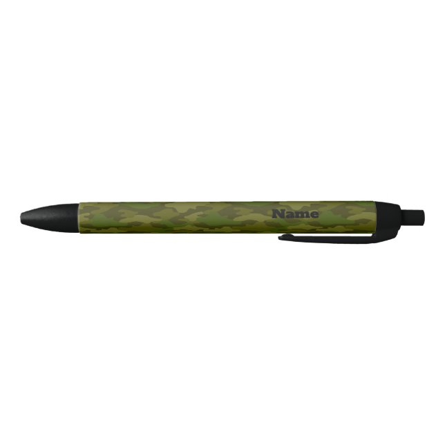 CAMOUFLAGE (KHAKI) NAMED BLACK BALLPOINT PEN (Bottom)