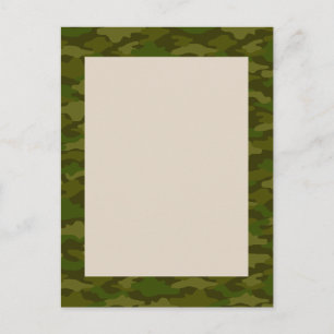 camouflage Khaki Postcard