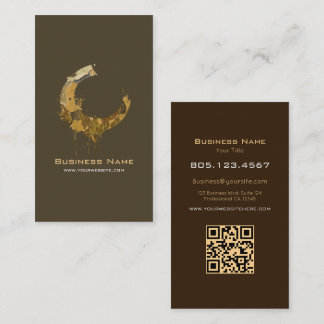 Camouflage Leaf Paint Swirl Design – Custom Business Card