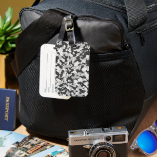 camouflage luggage tag