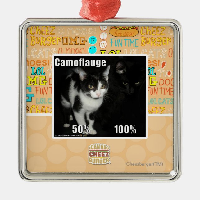 Camouflage Metal Ornament (Front)