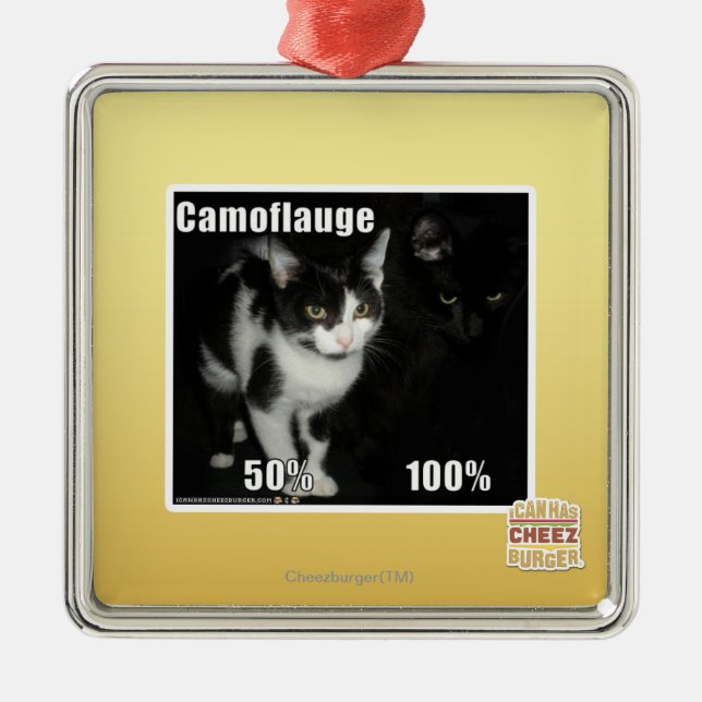 Camouflage Metal Ornament (Front)