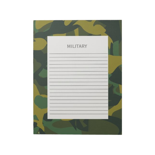 Camouflage Military Army Notepad (Rotated)
