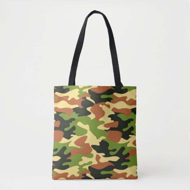 Camouflage Military Pattern Tote Bag (Front)