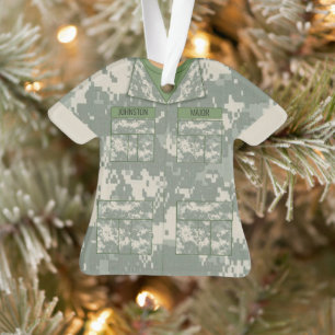 Camouflage Military Personalized Pocket Occupation Ornament