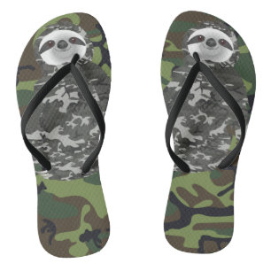 Camouflage Military Sloth Thongs