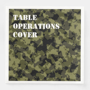 Camouflage military style napkin